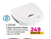 Logik 2 Slice Sandwich Maker