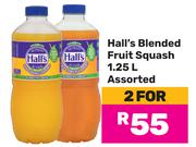 Hall's Blended Fruit Squash Assorted-For 2 x 1.25L