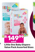 Little One Baby Diapers Value Pack Assorted Sizes-Each