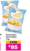 Great Value Corn Flakes-For 2 x 1Kg