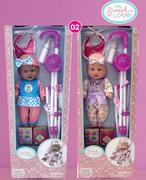 My Sweet Love 30cm Doll & Stroller Ethnic Pink Or Blue-Each