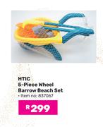 HTIC 5 Piece Wheel Barrow Beach Set