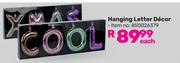Hanging Letter Decor-Each