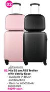 Travelwize Mia 55cm ABS Trolley With Vanity Case-Each