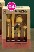 Casa 16 Piece Gold Cutlery Set