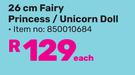 Zuru Sparkle Girlz 26cm Fairy Princess/Unicorn Doll-Each