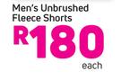 Men's Unbrushed Fleece Shorts-Each
