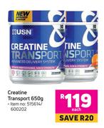 USN Creatine Transport-650g Each