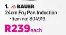 Bauer 24cm Fry Pan Induction-Each