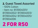 Nortex Guest Towel Assorted-For 2