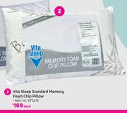 Vita Sleep Standard Memory Foam Chip Pillow-Each
