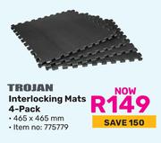 Trojan Interlocking Mats 4 Pack 465 x 465mm 775779