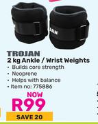 Trojan 2Kg Ankle/Wrist Weights 775886