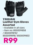 Trojan Leather Gym Gloves Assorted 850009858/850009810/850009898/850009853