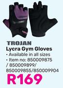 Trojan Lycra Gym Gloves Assorted 850009875/850009899/850009855/850009904