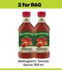Wellington's Tomato Sauce-For 2 x 700ml
