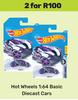 Hot Wheels 1:64 Basic Diecast Cars-For 2