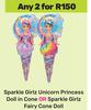 Sparkle Girlz Unicorn Princess Doll In Cone Or Sparkle Girlz Fairy Cone Doll-For Any 2