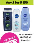 Nivea Shower Gel Assorted-For Any 2 x 500ml