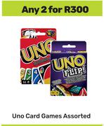 UNO Card Games Assorted-For Any 2