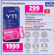 Vivo Y11 4G Smartphone-On 1GB Red Top Up Core More Data