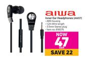 Aiwa Inner Ear Headphone AW07-Each