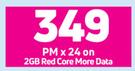 2 x Samsung Galaxy A23 4G Smartphone-On 2GB Red Core More Data + On Promo 65