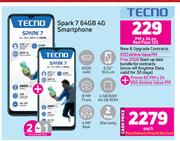 Tecno Spark 7 64GB 4G Smartphone-Each