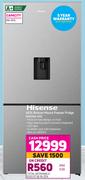 Hisense 463L Bottom Mount Freezer/Fridge H610BS-WD