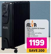 Alva 11 Fin 2500W Oil Heater No Timer