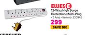 Ellies 12 Way High Surge Protection Multi Plug