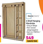 Mainstays 4 Shelf Hanging Wardrobe