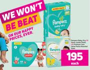 Pampers Baby Dry Or Pants Jumbo Packs Or Premium Care Value Packs Assorted Sizes-Each