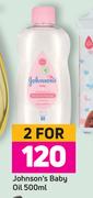 Johnson's Baby Oil-For 2 x 500ml