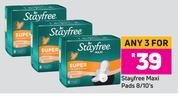 Stayfree Maxi Pads-For Any 3 x 8/10's