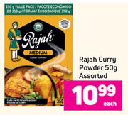 Rajah Curry Powder Assorted-50g Each