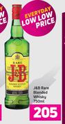 J&B Rare Blended Whisky-750ml