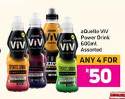 0Aquelle VIV Power Drink Assorted-For Any 4 x 600ml