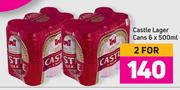 Castle Lager Cans-For 2 x 6 x 500ml