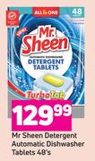 Mr Sheen Detergent Automatic Dishwasher Tablets-48's