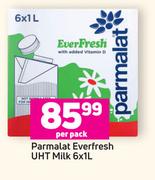 Parmalat Everfresh UHT Milk-6 x 1L Per Pack