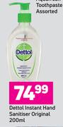 Dettol Instant Hand Sanitiser Original-200ml