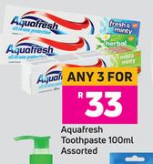 Aquafresh Toothpaste Assorted-For Any 3 x 100ml
