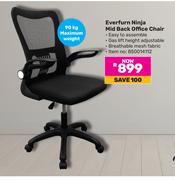 Everfurn Ninja Mid Back Office Chair