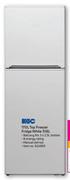 KIC 170Ltr Top Freezer Fridge (White) 518L