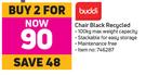 Buddi Recycled Chair (Black)-For 2