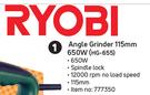 Ryobi Angle Grinder 115mm 650W HG-655