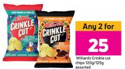 Willards Crinkle Cut Chips Assorted-For Any 2 x 120g/125g