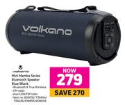 Volkano Mini Mamba Series Bluetooth Speaker Blue/Black