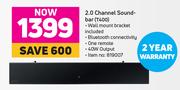Samsung 2.0 Channel Sound Bar T400